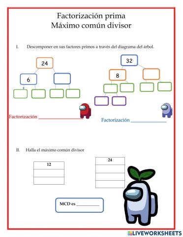 Factorización prima y Máximo Común divisor