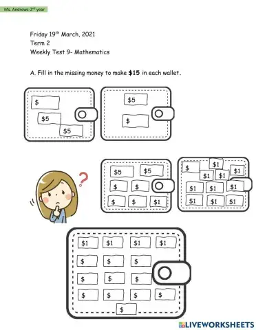 Term 2 Weekly Test 9- Mathematics
