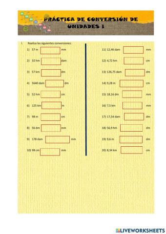 Conversión de unidades de longitud