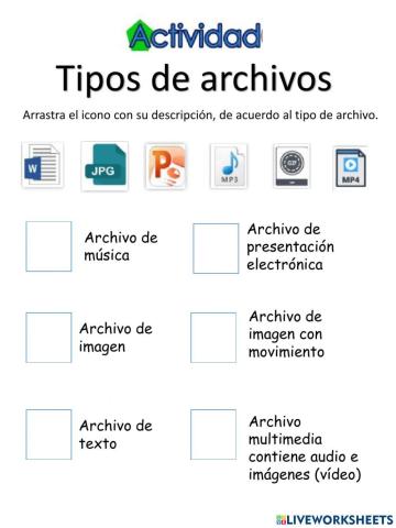 Tipos de archivos