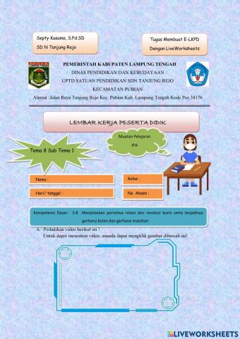 LKPD Rotasi dan Revolusi Bumi