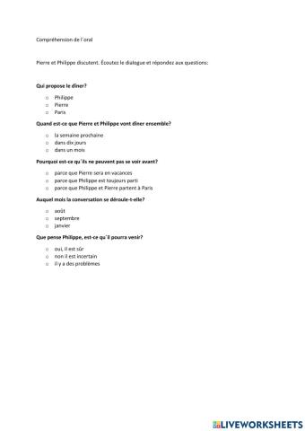 Compréhension de l-oral