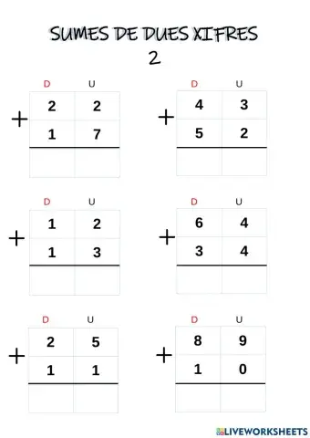 Sumes dues xifres 2