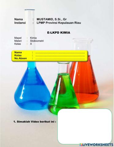 Latihan E-LKPD Kimia