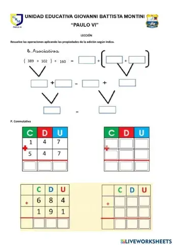 Propiedades de la adición