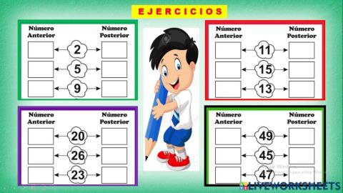 Numeración  antes ,ydespues