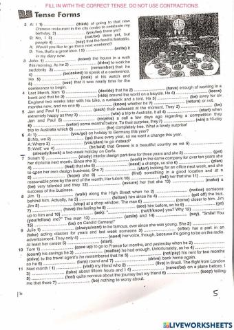 ALL TENSES. REVISION. 