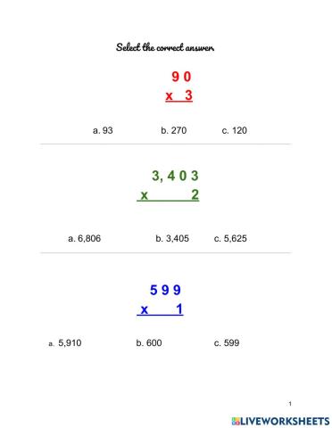 Multiplication - Division