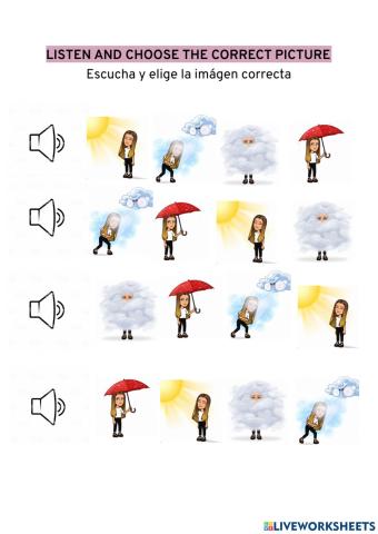 Listen and choose - the weather