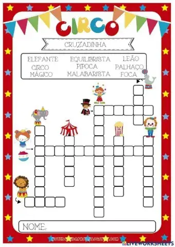 Cruzadinha Dia do Circo