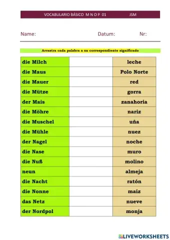 Vocabulario Básico M N O P 01