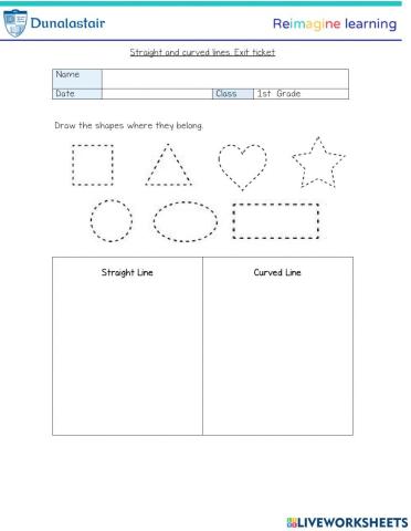 Curved and straight lines