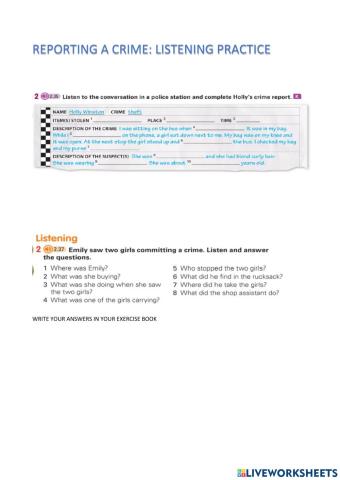 crime report listening