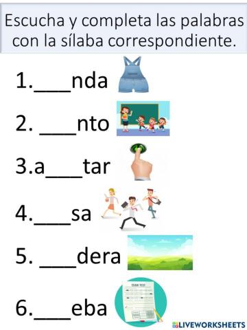 Vocabulario del sonido Pr