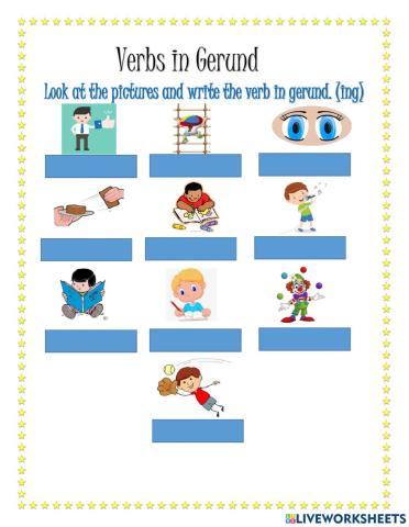 Verbs in gerund