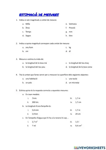 Estimació de mesures