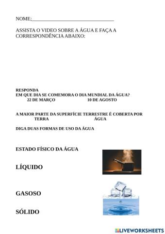 Dia mundial da água