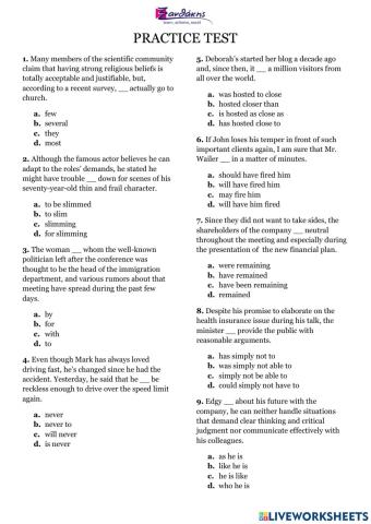 Ecpe - practice test