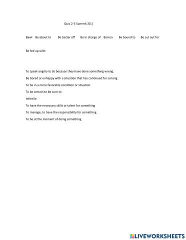 Quiz 2-3 Summit 2(1) Vocabulary