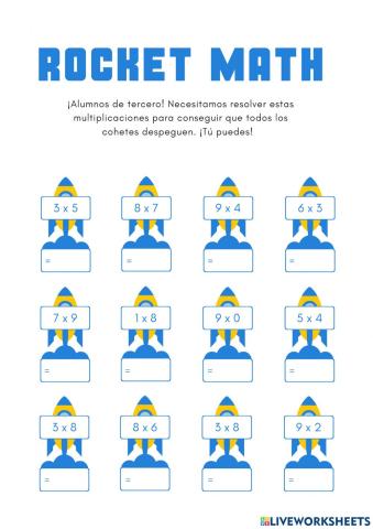 Multiplicaciones para 3º