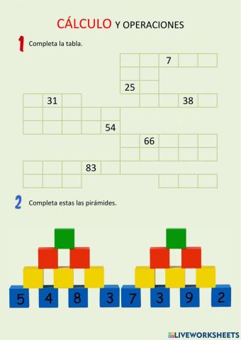 Cálculo y operaciones