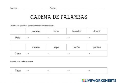 Palabras encadenadas
