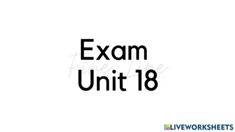 Exam unit 8