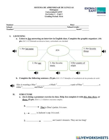 Fourth grade final exam