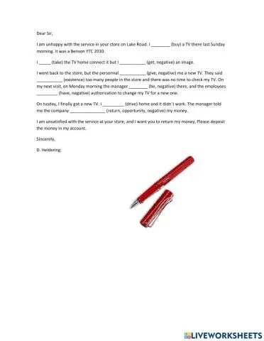 Simple past with irregular verbs