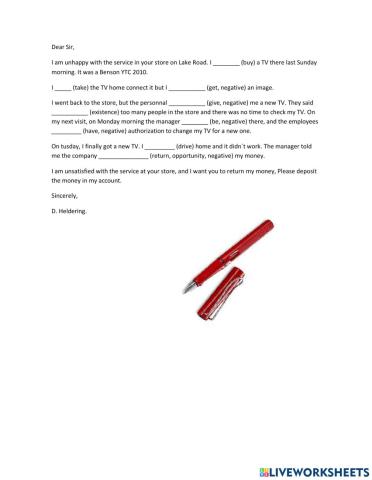 Simple past with irregular verbs