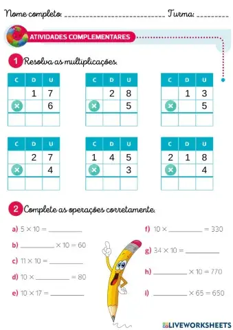 Atividade complementar - 4º ano