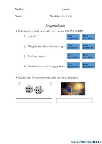 Proposiciones