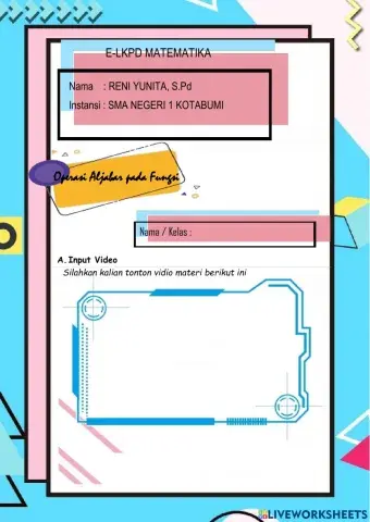 LKPD Operasi Aljabar pada Fungsi