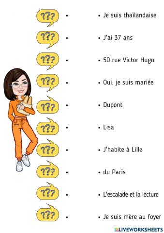 Choisir la réponse qui convient : L'interrogation