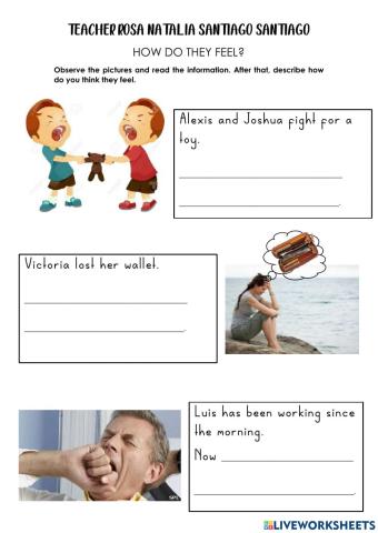 Describe how they feel