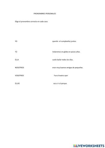Pronombres personales