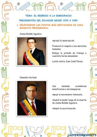 Presidentes del Ecuador