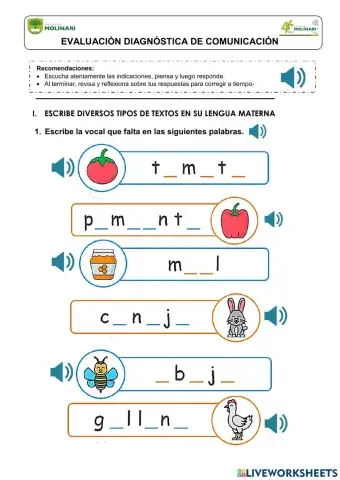 Evaluación Diagnóstica de Comunicación