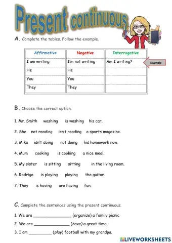 Present Continuous - Special students