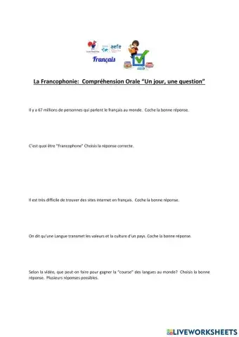 La francophonie: un jour une question