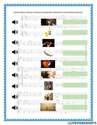 Les instruments musicaux