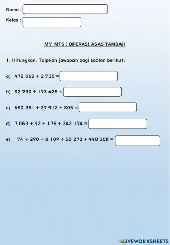 Mt5 : operasi asas tambah