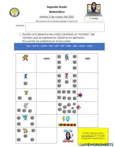 Números del 0 al 10