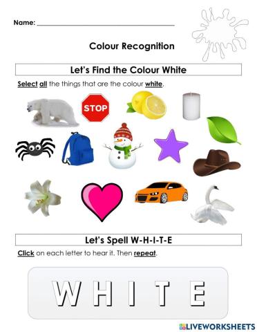 Colour Recognition- White