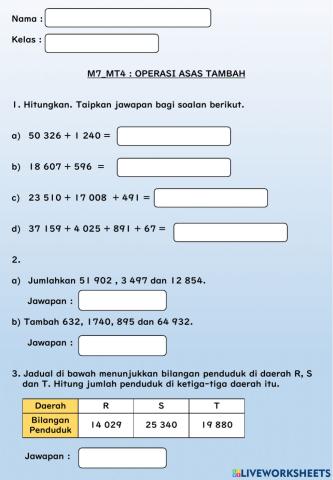 Mt4:operasi asas tambah