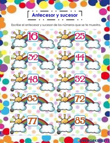 Antecesor y sucesor