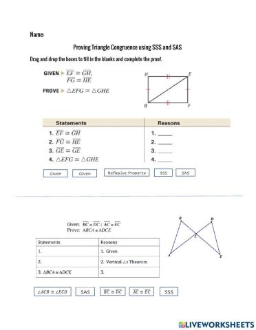 Triangle Congruence Proofs