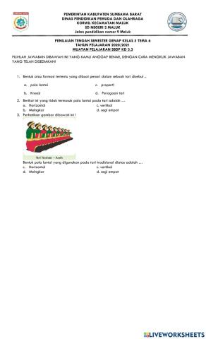 Pts sbdp kd 3.3 kelas 5