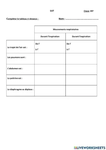 Mouvements respiratoires