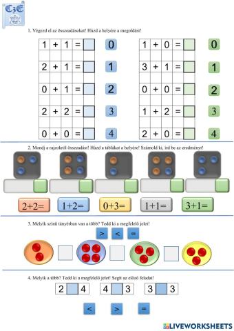 Összeadás 2 (négyes számkör)